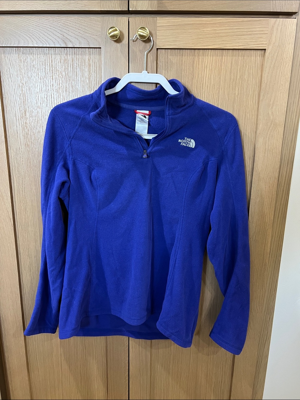 North Face Women's zip Fleece Pullover size M Preowned